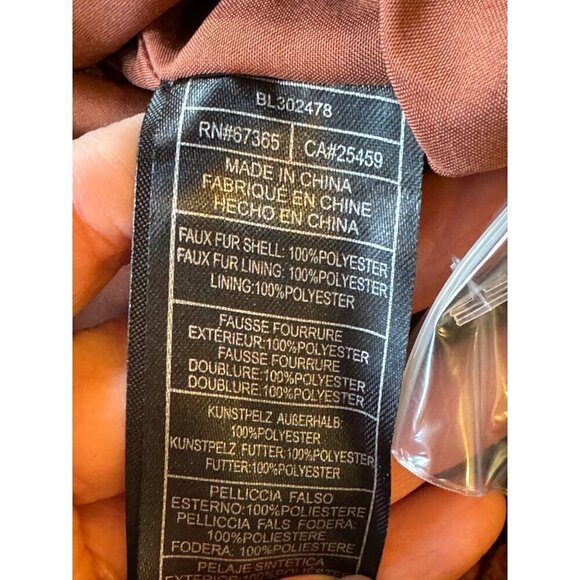 BB Dakota Coat Women Small Brown‎ Sherpa Fuzzy Teddy As She Goes Jacket NWOT - Picture 8 of 10